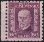 Obrázek k výrobku 54049 - 1926, ČSR I, 0206, Výplatní známka: 75. narozeniny T. G. Masaryka (pozměněná kresba) ✶