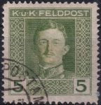 Obrázek k výrobku 54364 - 1917/1918, Rakousko-uherská polní pošta (Všeobecné vydání), 56A, Výplatní známka: Císař Karel I. ⊙