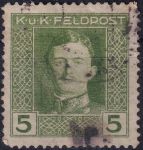 Obrázek k výrobku 54366 - 1917/1918, Rakousko-uherská polní pošta (Všeobecné vydání), 56A, Výplatní známka: Císař Karel I. ⊙