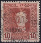 Obrázek k výrobku 54371 - 1917/1918, Rakousko-uherská polní pošta (Všeobecné vydání), 57A, Výplatní známka: Císař Karel I. ⊙