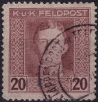 Obrázek k výrobku 54389 - 1917/1918, Rakousko-uherská polní pošta (Všeobecné vydání), 61A, Výplatní známka: Císař Karel I. ⊙