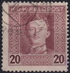 Obrázek k výrobku 54390 - 1917/1918, Rakousko-uherská polní pošta (Všeobecné vydání), 61A, Výplatní známka: Císař Karel I. ⊙