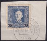 Obrázek k výrobku 54398 - 1917/1918, Rakousko-uherská polní pošta (Všeobecné vydání), 61A, Výplatní známka: Císař Karel I. ⊡