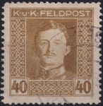 Obrázek k výrobku 54406 - 1917/1918, Rakousko-uherská polní pošta (Všeobecné vydání), 64A, Výplatní známka: Císař Karel I. ⊙