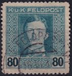 Obrázek k výrobku 54415 - 1917/1918, Rakousko-uherská polní pošta (Všeobecné vydání), 66A, Výplatní známka: Císař Karel I. ⊙