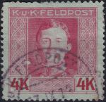 Obrázek k výrobku 54427 - 1917/1918, Rakousko-uherská polní pošta (Všeobecné vydání), 70A, Výplatní známka: Císař Karel I. ⊙