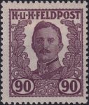 Obrázek k výrobku 54446 - 1918, Rakousko-uherská polní pošta (Všeobecné vydání), VII, Výplatní známka: Císař Karel I. ✶