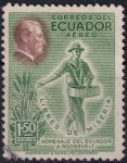 Obrázek k výrobku 54536 - 1948, Ekvádor, 0683, Letecká známka: Vzdělávání dospělých - Učitel s žáky ⊙