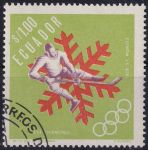Obrázek k výrobku 54564 - 1966, Ekvádor, 1274, Zimní olympijské hry, Grenoble (1968): Rychlobruslení ⊙