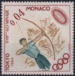 Obrázek k výrobku 54693 - 1964, Monako, 0786, Letní olympijské hry, Tokyo - Skok o tyči ✶✶