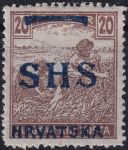 Obrázek k výrobku 54757 - 1918, Jugoslávie (vydání pro Chorvatsko), 0071, Známky Maďarska s přetiskem: Na kresbě Ženci 1916/18 (barevná číslice) ✶