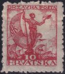 Obrázek k výrobku 54798 - 1919, Jugoslávie (vydání pro Chorvatsko), 0091A, Výplatní známka: Námořník s vlajkou a sokolem ✶✶