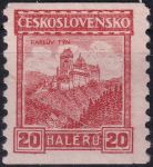 Obrázek k výrobku 54959 - 1928, ČSR I, 0216Aa, Výplatní známka: Hrady, krajiny, města - Karlštejn ✶
