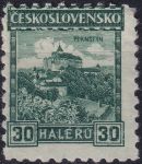 Obrázek k výrobku 54965 - 1928, ČSR I, 0216Aa, Výplatní známka: Hrady, krajiny, města - Karlštejn ✶