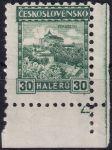 Obrázek k výrobku 54970 - 1927, ČSR I, 0217DČ, Výplatní známka: Hrady, krajiny, města - Pernštejn ✶ L D zk
