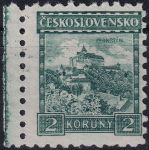 Obrázek k výrobku 54983 - 1929, ČSR I, 0220, Výplatní známka: Hrady, krajiny, města - Karlštejn ✶ o L