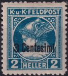 Obrázek k výrobku 55051 - 1918, Rakousko-uherská polní pošta (vydání pro Itálii), 20A, Novinová známka ✶