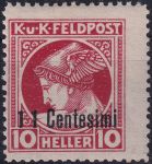 Obrázek k výrobku 55053 - 1918, Rakousko-uherská polní pošta (vydání pro Itálii), 21A, Novinová známka ✶