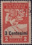 Obrázek k výrobku 55057 - 1918, Rakousko-uherská polní pošta (vydání pro Itálii), 16, Výplatní známka ⊙