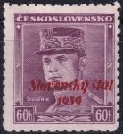 Obrázek k výrobku 55171 - 1939, Slovenský stát, 009VV, Výplatní známka: Generál Milan Rastislav Šrtefánik (1880-1919) ✶✶