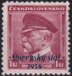 Obrázek k výrobku 55178 - 1939, Slovenský stát, 012, Výplatní známka: T. G. Masaryk (1850-1937) ✶✶ o P